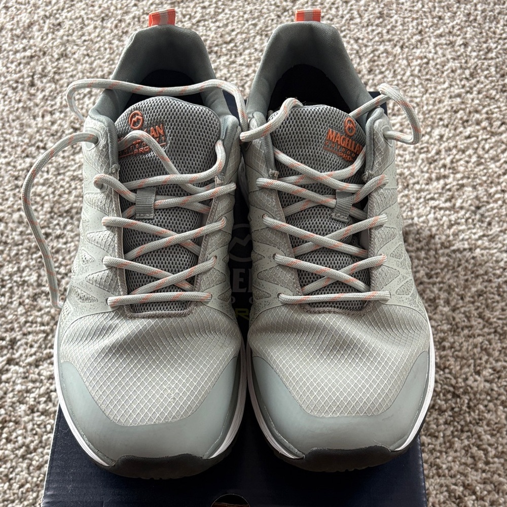 Magellan Gray/Green and Orange Sneakers